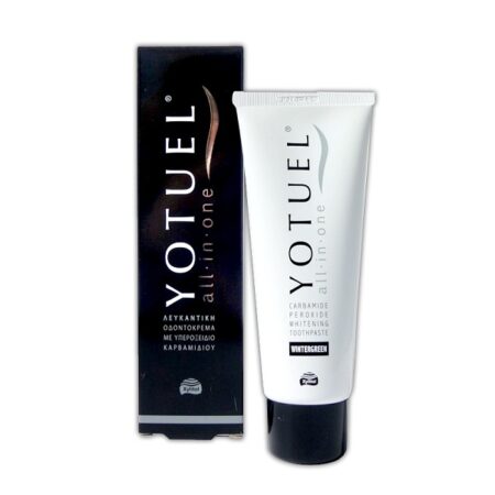 YOTUEL ΟΔΟΝΤΟΚΡΕΜΑ 75ml ΛΕΥΚΑΝΤΙΚΗ ALL IN ONE WINTERGREEN